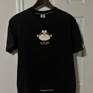 Bape Black Short Sleeve Tee with Graphic